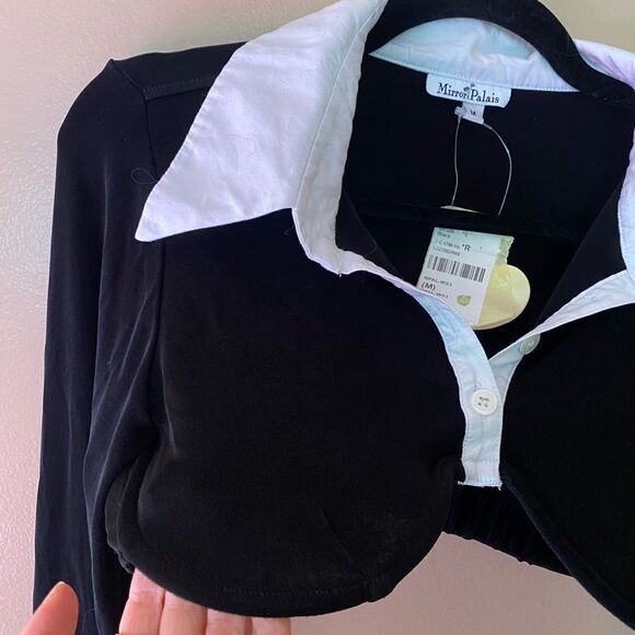 Mirror Palais Underwire Polo 2.0 in black cropped bustier Revolve FWRD M - Picture 5 of 7